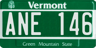 VT license plate ANE146