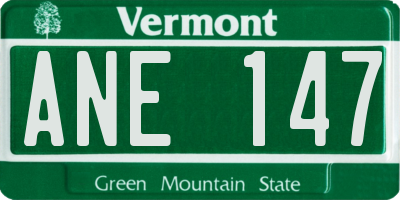 VT license plate ANE147