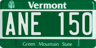 VT license plate ANE150