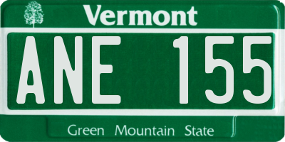 VT license plate ANE155