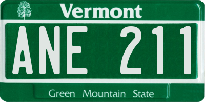 VT license plate ANE211