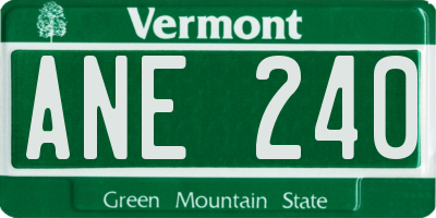 VT license plate ANE240