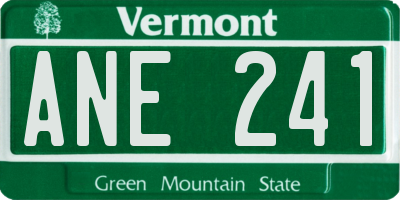 VT license plate ANE241