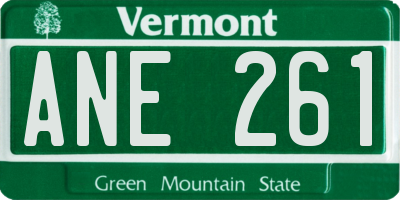 VT license plate ANE261