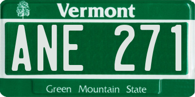 VT license plate ANE271