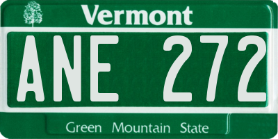 VT license plate ANE272
