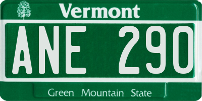 VT license plate ANE290