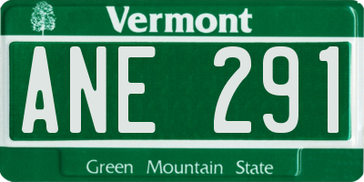 VT license plate ANE291
