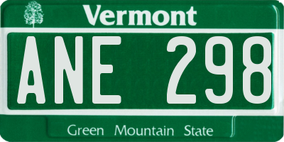 VT license plate ANE298