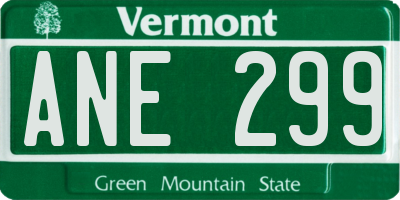VT license plate ANE299