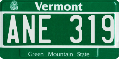 VT license plate ANE319