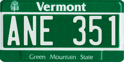 VT license plate ANE351