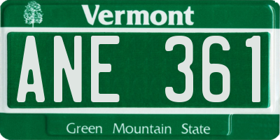 VT license plate ANE361