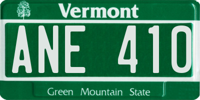 VT license plate ANE410