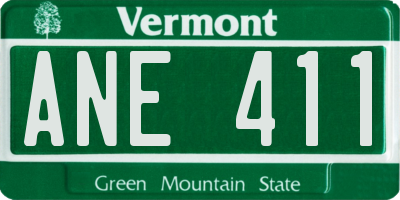 VT license plate ANE411
