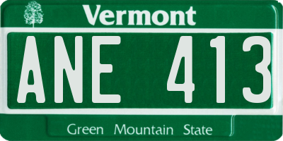 VT license plate ANE413