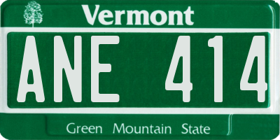 VT license plate ANE414