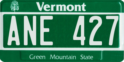 VT license plate ANE427