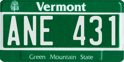 VT license plate ANE431
