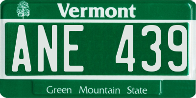 VT license plate ANE439