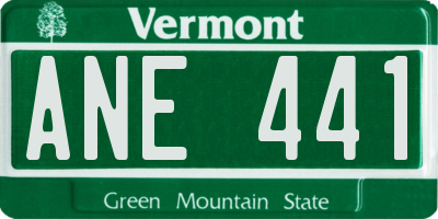 VT license plate ANE441