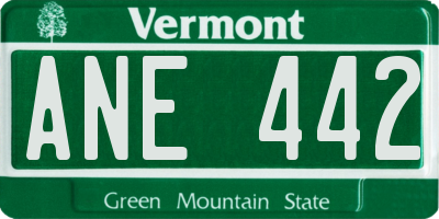 VT license plate ANE442
