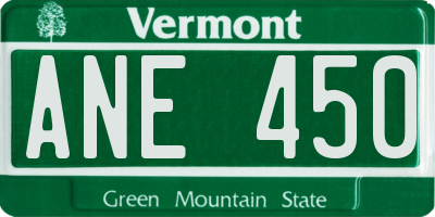 VT license plate ANE450