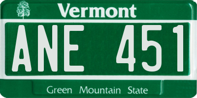 VT license plate ANE451