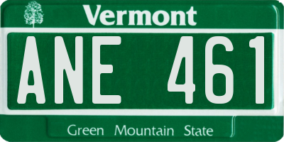 VT license plate ANE461