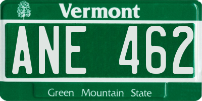 VT license plate ANE462