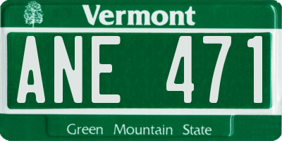 VT license plate ANE471