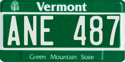 VT license plate ANE487