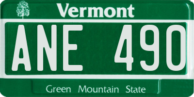 VT license plate ANE490