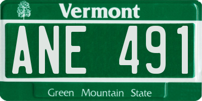 VT license plate ANE491