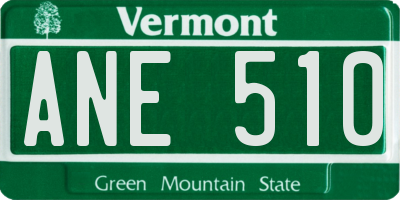 VT license plate ANE510