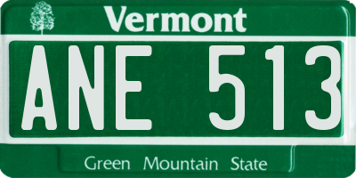 VT license plate ANE513