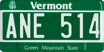 VT license plate ANE514