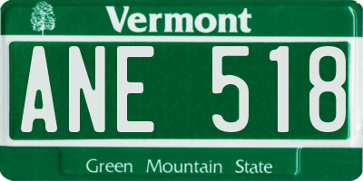 VT license plate ANE518