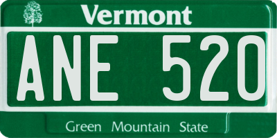VT license plate ANE520