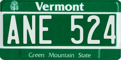 VT license plate ANE524