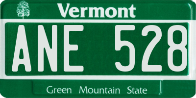 VT license plate ANE528