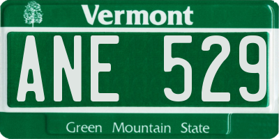 VT license plate ANE529