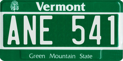 VT license plate ANE541