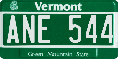 VT license plate ANE544