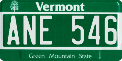 VT license plate ANE546