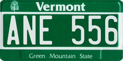 VT license plate ANE556