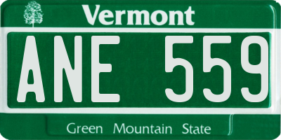 VT license plate ANE559