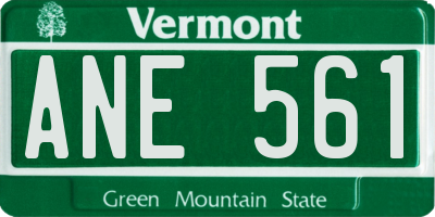 VT license plate ANE561