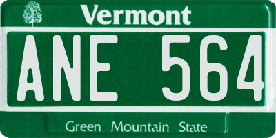 VT license plate ANE564