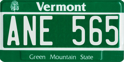 VT license plate ANE565
